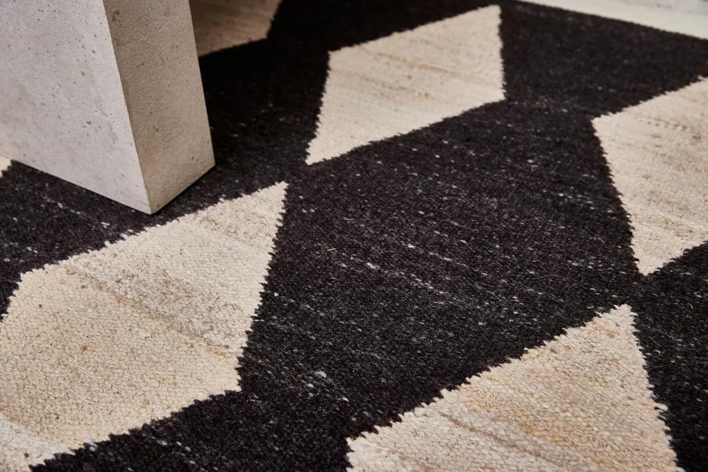 Diamond Carpets koberce Ručne viazaný kusový koberec Alberta DESP P114 Dark Coffee Mix - 140x200 cm