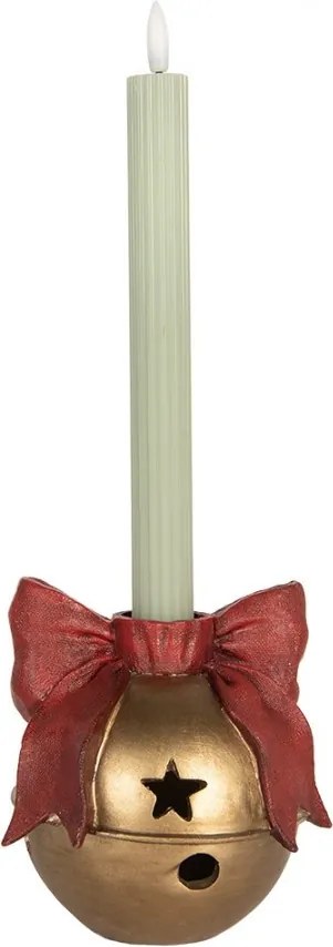 Bronzový antik svietnik rolnička na úzku sviečku - 13*12*13 cm