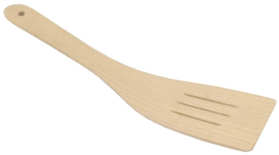 AMADEA Drevená obracačka prehnutá s drážkami, masívne drevo, 28 cm