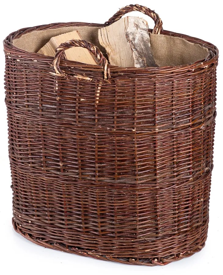 Kôš na drevo prútený s jutou Madeira II.š. 55 x hl. 35x v. 50(cm)