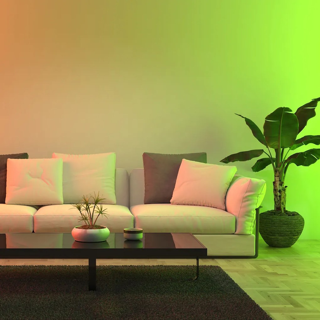 LED žiarovka E27 RGB 10w 935 lm s ovládačom