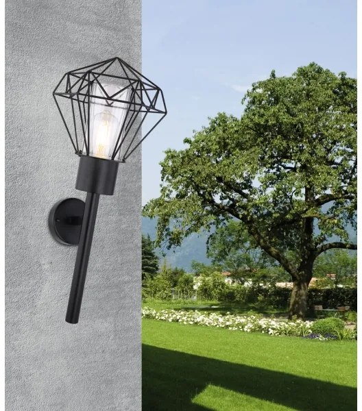 Globo 31355W - Vonkajšie nástenné svietidlo HORACE 1xE27/15W/230V IP44