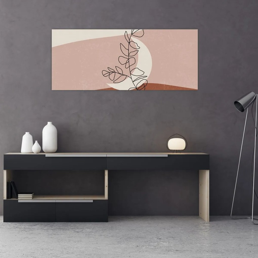 Obraz - Boho listy N⁰2 (120x50 cm)