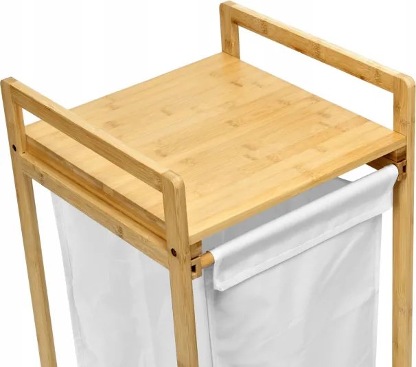 Kôš na bielizeň bambusový HANOI 40 l biely