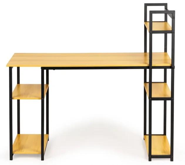 ModernHome Kancelársky písací stôl s regálom - svetlý, PJJCT0005-302
