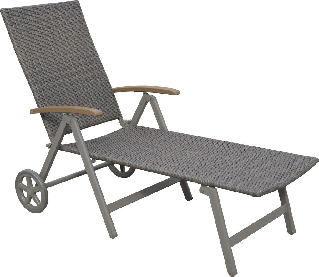 Záhradné ležadlo CALVIN 402 béžová / hnedá