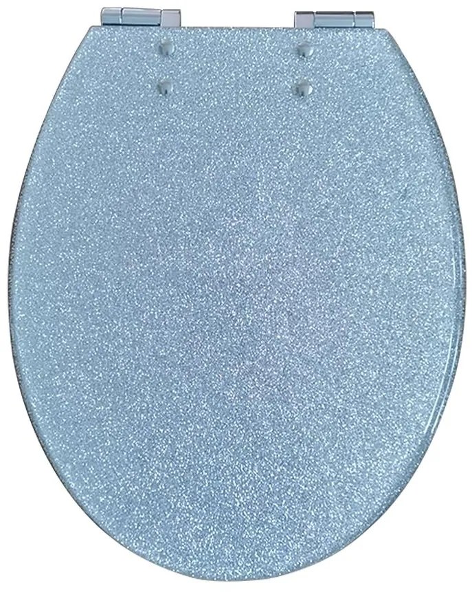 WC doska Silver Glitter