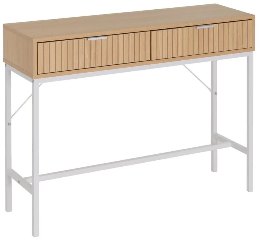 Konzolový stolík v dekore duba v prírodnej farbe 30x100 cm Mid-Lines – Casa Selección