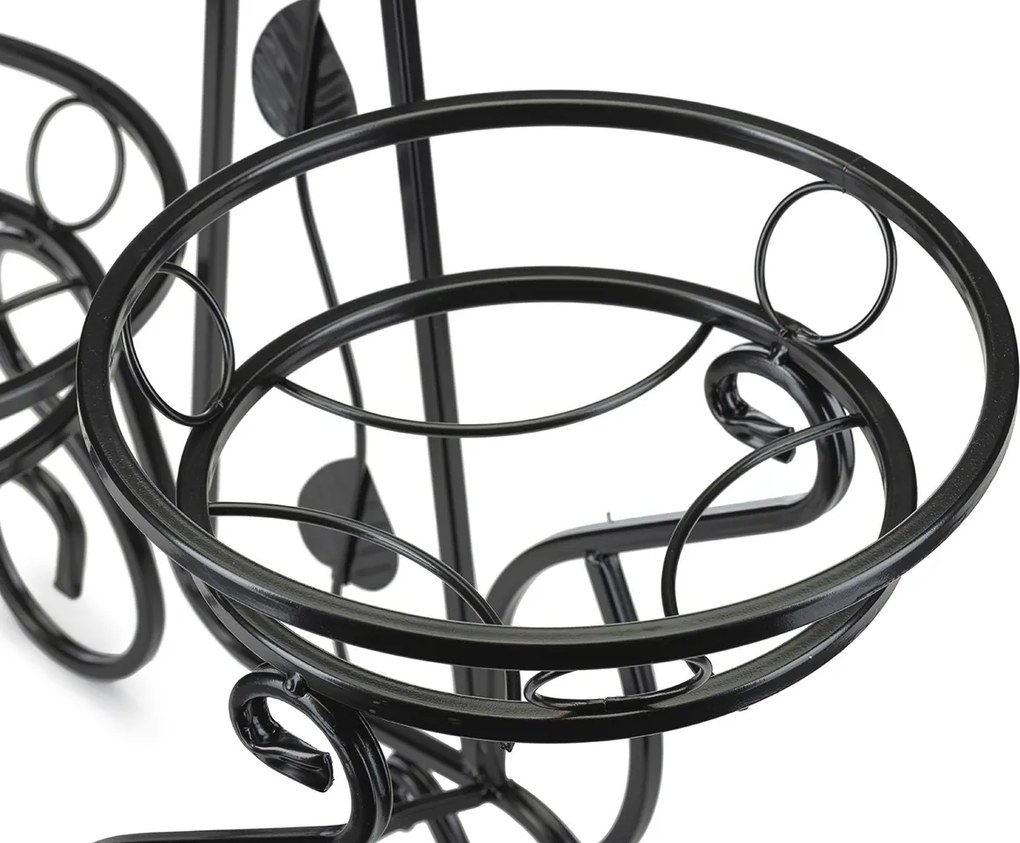 STOJAN NA KVETINÁČ ROSE 92X28X65 CM ČIERNA