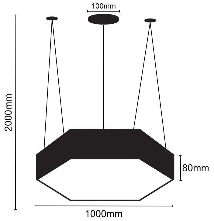 Moderné svietidlo NEDES LED závesné svietidlo 100W LCL7323-H