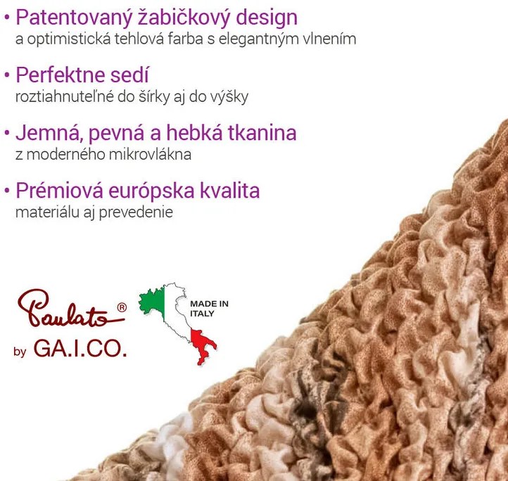 Bielastické poťahy OCEANO NOVÉ tehlové kreslo (š. 60 - 110 cm)