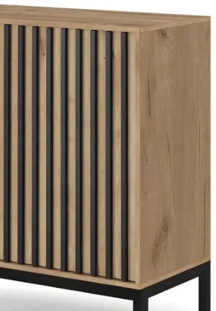 Šatní skříň LAMINO 93,8 cm dub craft/černá