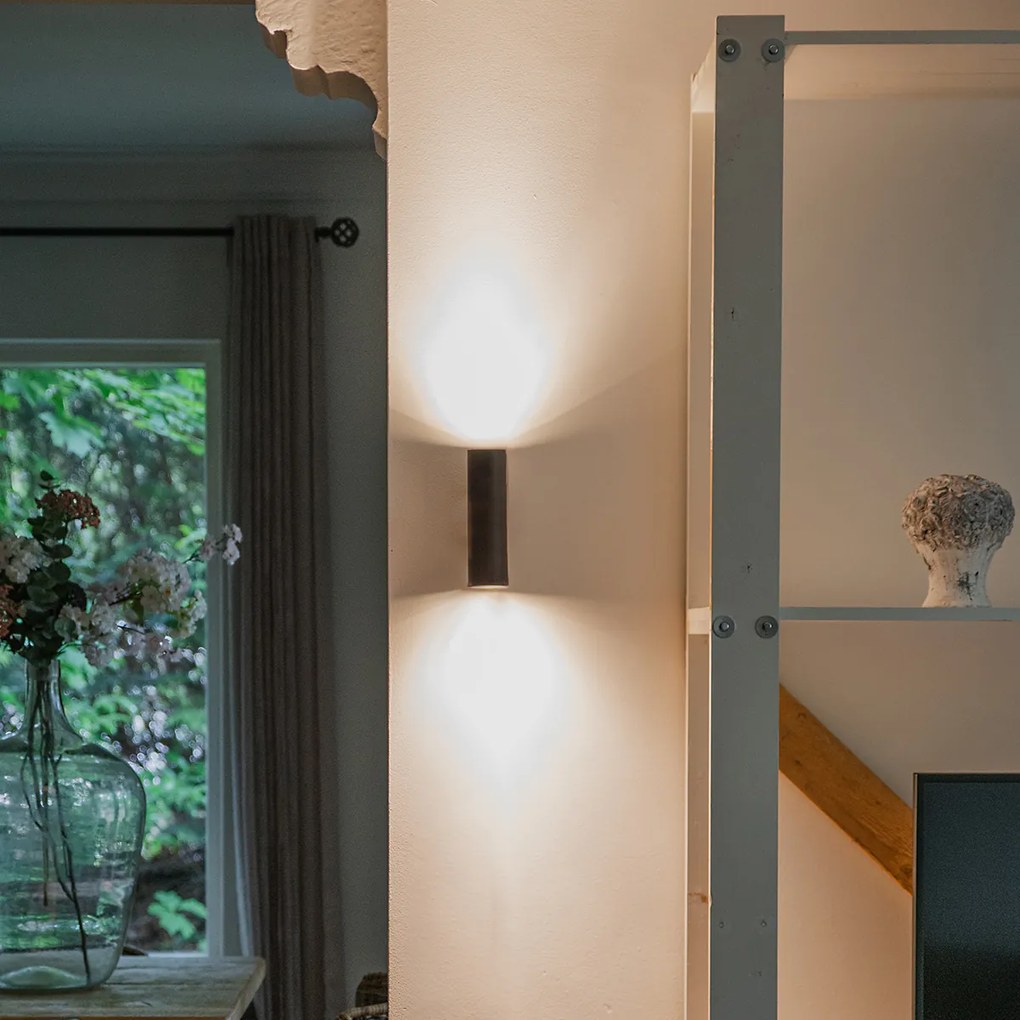 Moderná inteligentná nástenná lampa čierna vrátane 2 Wifi GU10 - Jeana