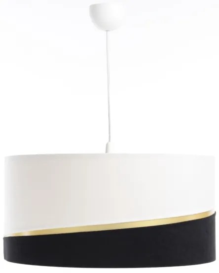 Luster na lanku SWING 1xE27/60W/230V čierna/biela/zlatá