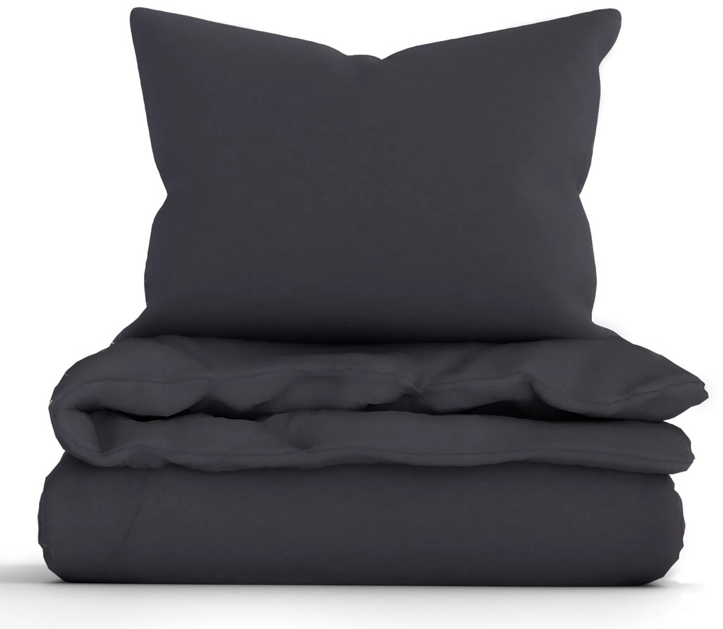 Predĺžené bavlnené obliečky Renforcé – Jasmine tmavosivá