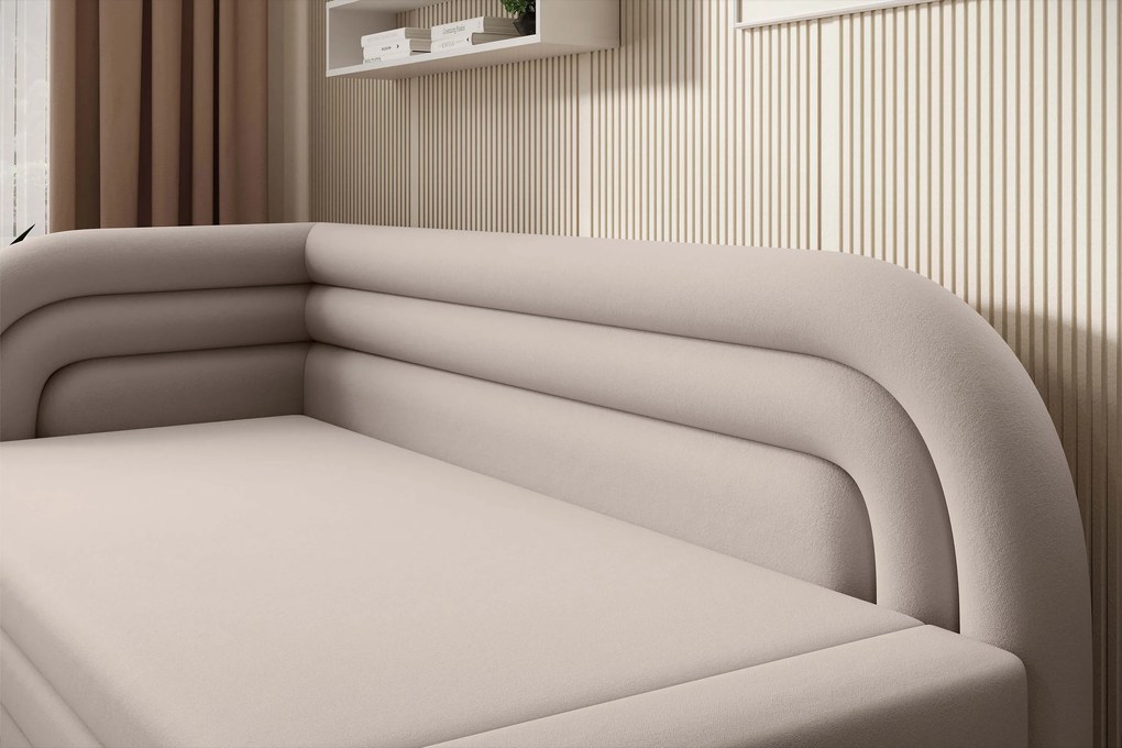 Béžová 3-miestna pohovka FABILLO, rozkladacia Varianta: Ľavý roh