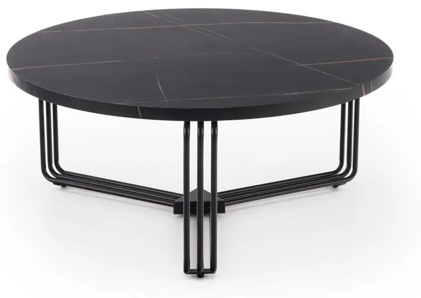 Konferenční stolek ANTICA 80 cm mramor černý