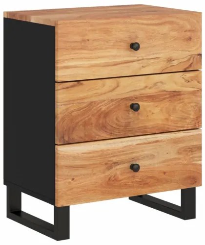 vidaXL Nočná skrinka 50x33x62 cm masívna akácia a spracované drevo-