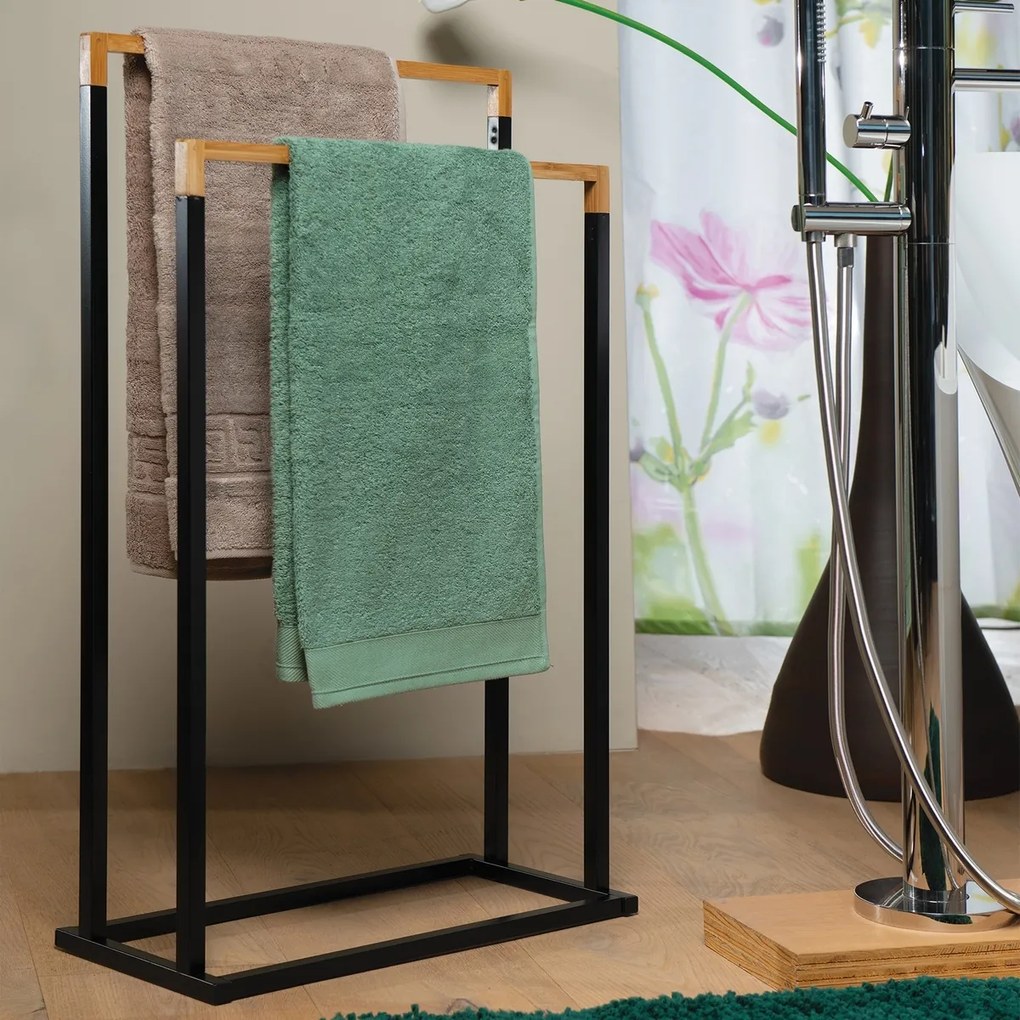 Spirella Stojan na 2 uteráky Chic 45 x 22 x 85 cm, čierna