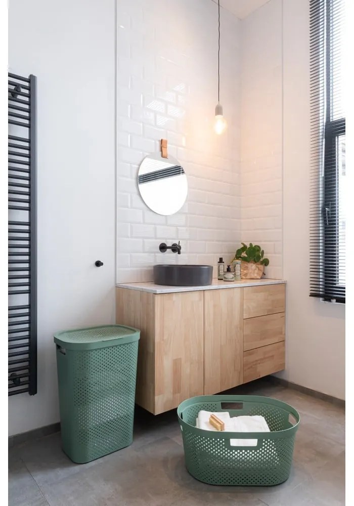 Zelený kôš na bielizeň Curver Infinity Hamper, 40 l