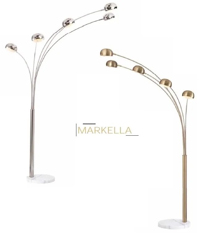 ACA DECOR Stojacia lampa MARKELLA, farba bronzu