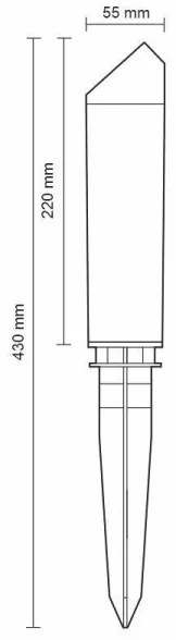 LED Vonkajšia lampa LED/3W/230V 2800K IP65