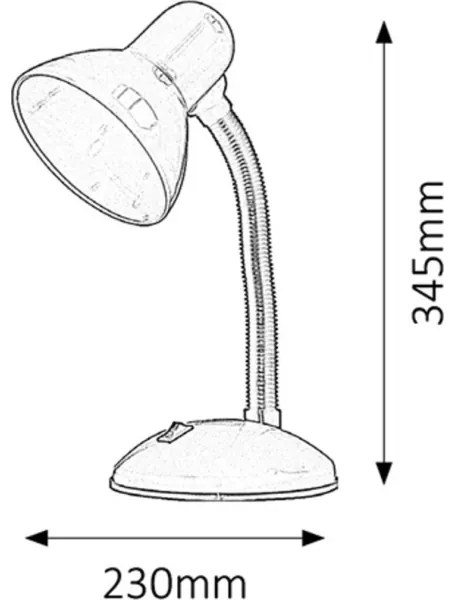 Rabalux 4168 - Stolná lampa DYLAN 1xE27/40W/230V
