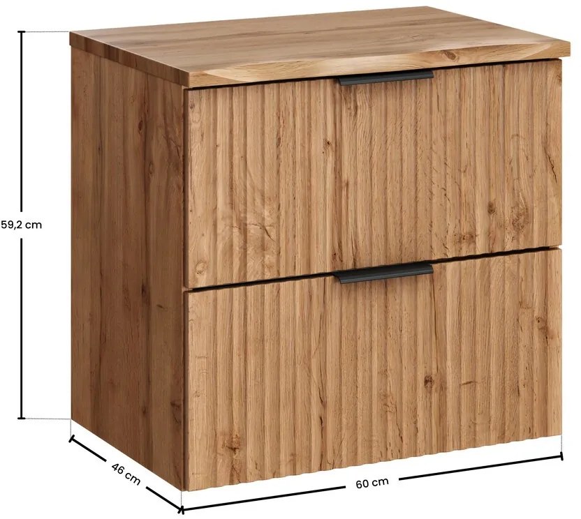 Závesná skrinka Casad Nature s doskou 60 cm dub wotan