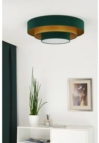 Duolla - LED Stropné svietidlo LUNETA LED/26W/230V pr. 60 cm 4000K zelená/zlatá