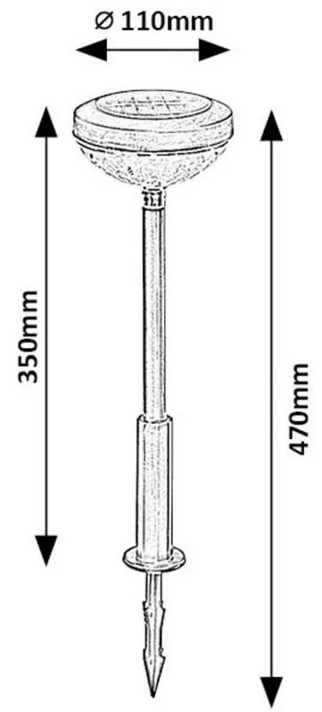 Rabalux 77177 vonkajšie zapichovacie LED svietidlo Monor, 0,1W, 3000K, 3lm, IP44