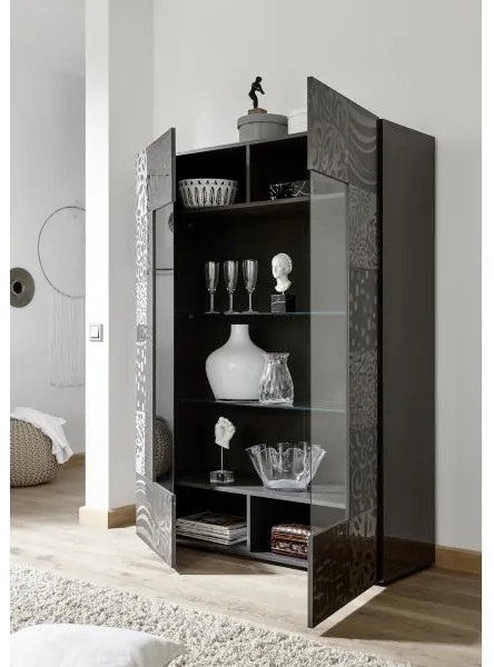 Vitrína ARIA antracit