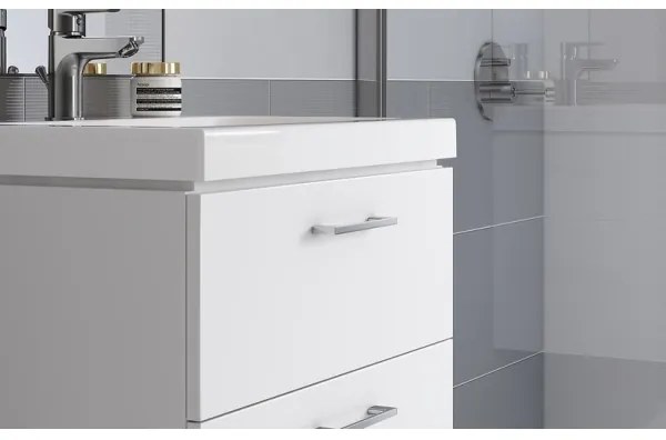 Cersanit S801-147-DSM - Závesná kúpeľňová skrinka s umývadlom LARA 60 cm biela