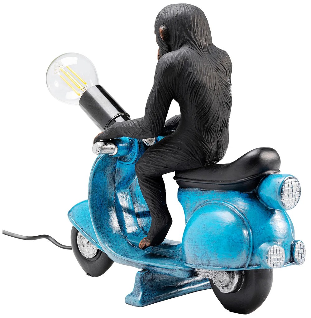 Monkey stolová lampa modro-čierna