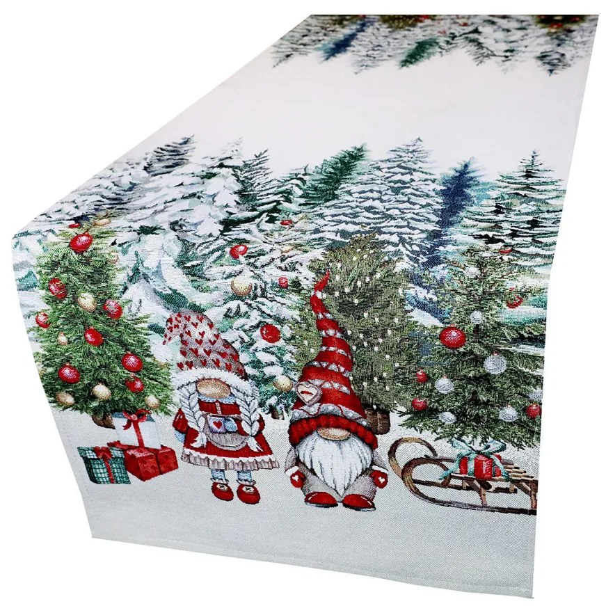 Gobelínový obrus s krásnym vianočným motívom 45 x 140 cm