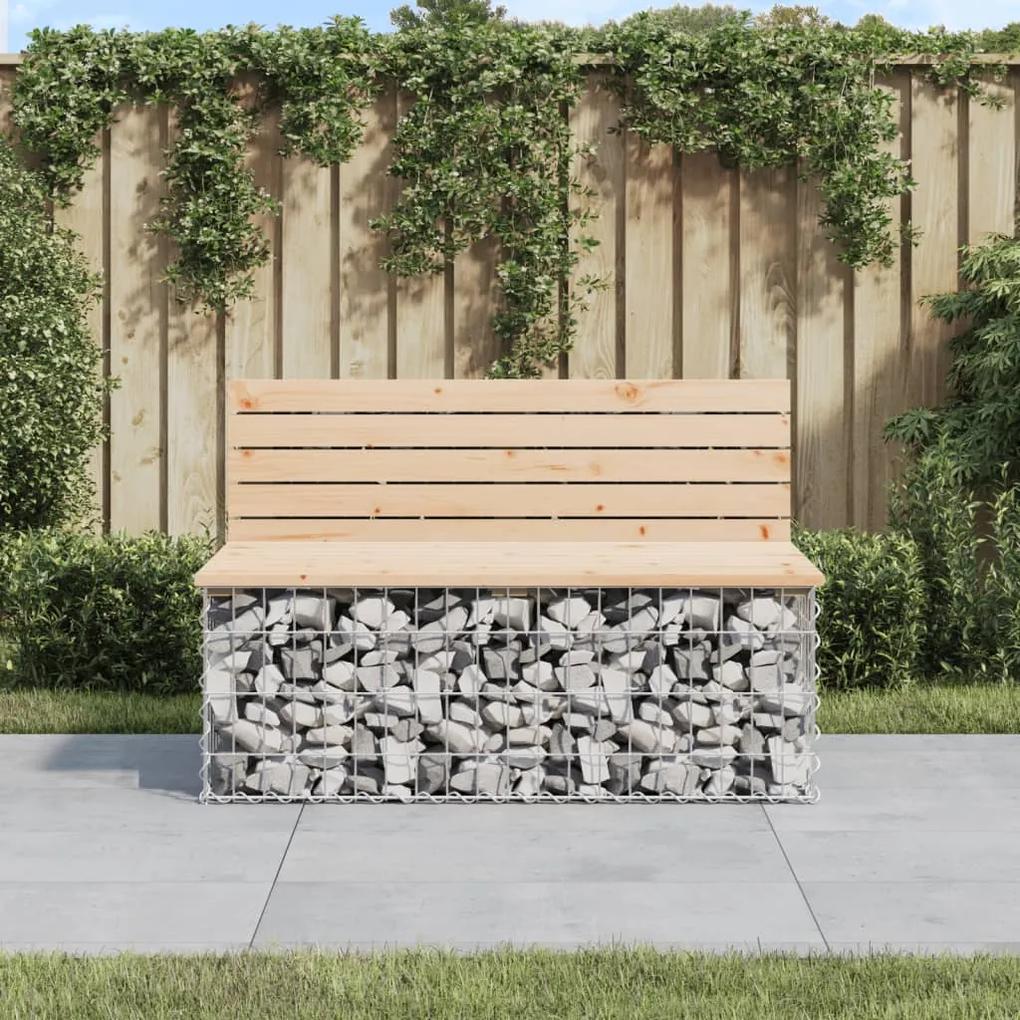 Záhradná lavička gabiónový dizajn 103x70x65 cm masívna borovica 834374