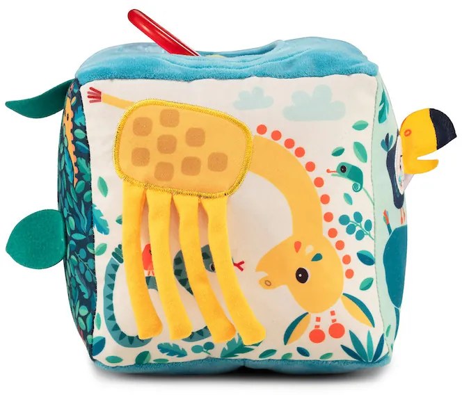 Lilliputiens - textilná kocka s aktivitami - džungľa