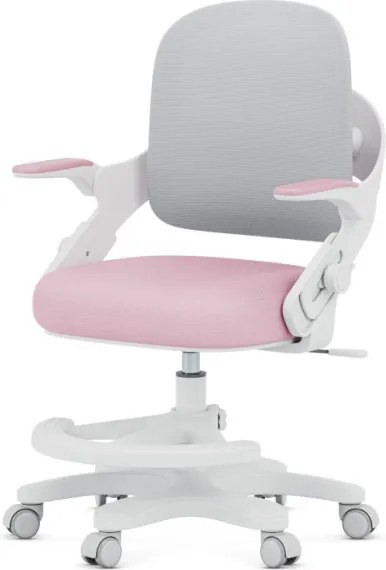 Detská otočná stolička Mark Adler Junior 4.3 ružová / sivá