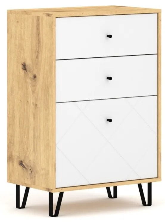 Komoda Bilbao 63,4 cm dub artisan/biela
