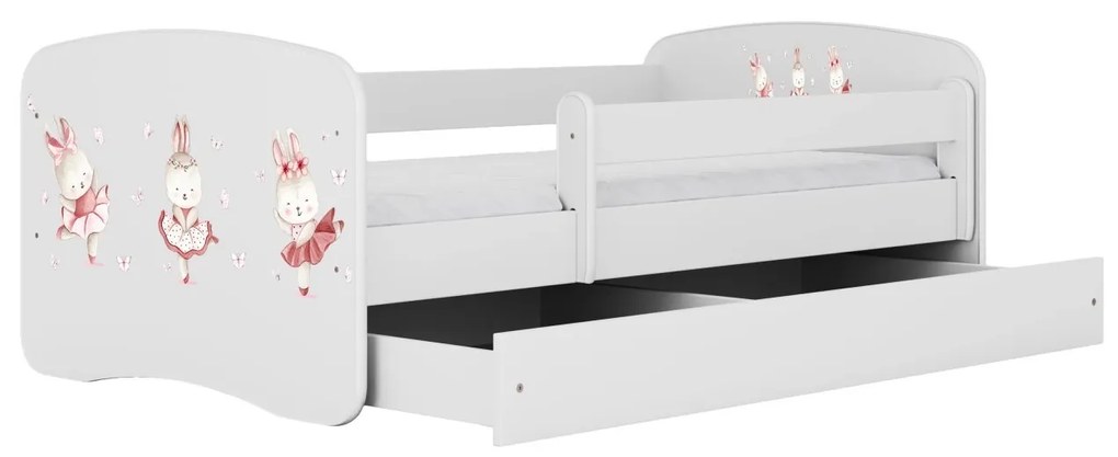 Detská postieľka Babydreams zajačiky biela