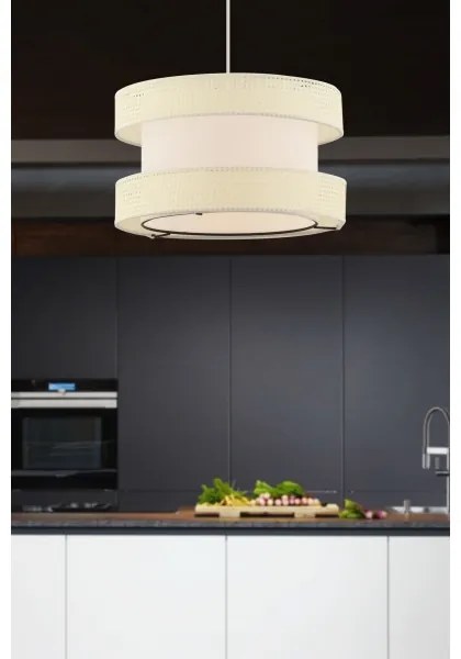 Závesný luster HALO na lanku 1xE27/60W/230V krémový