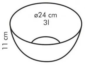 Tescoma Sklenená misa GIRO, 24 cm 389224, 24 cm