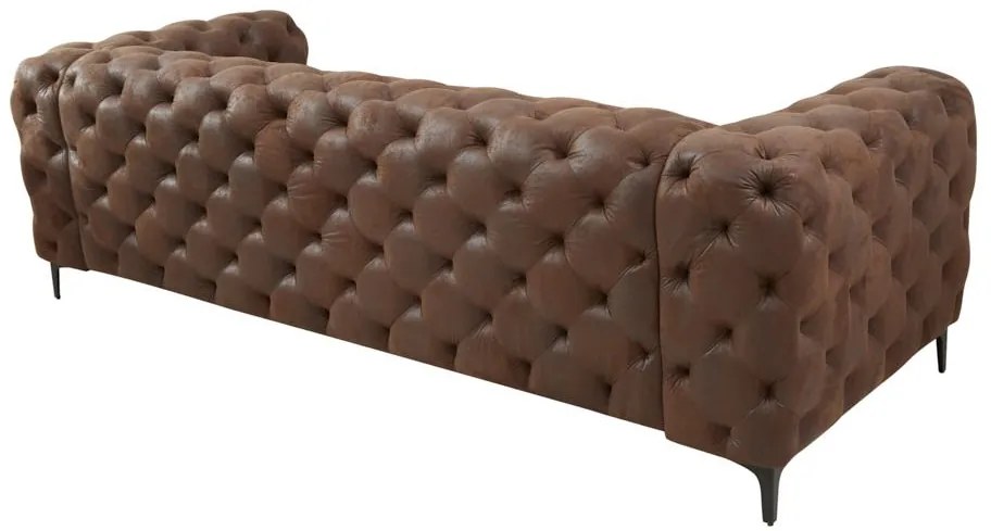 Invicta Interior -  Elegantná 3-miestna pohovka Chesterfield MODERN BAROQUE 240 cm starožitná hnedá