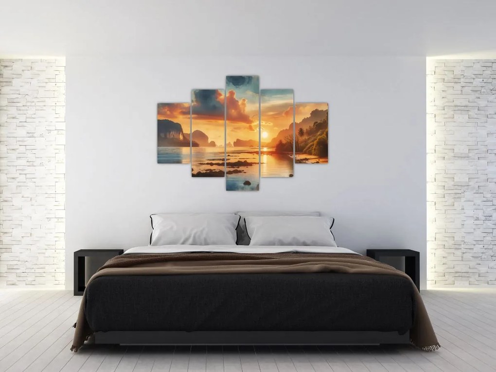 Obraz - Pohľad z pláže (150x105 cm)