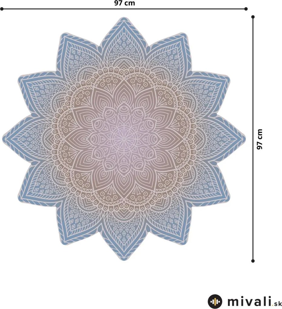 Samolepky na stenu - Mandala modro-hnedá