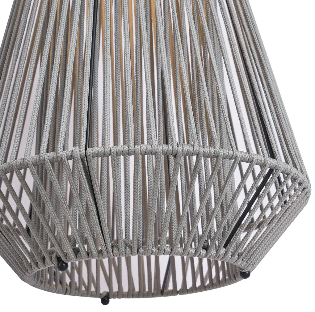 Bohemian stolná lampa sivá vrátane LED 3-stupňové stmievanie IP54 Solárne nabíjanie - Duca