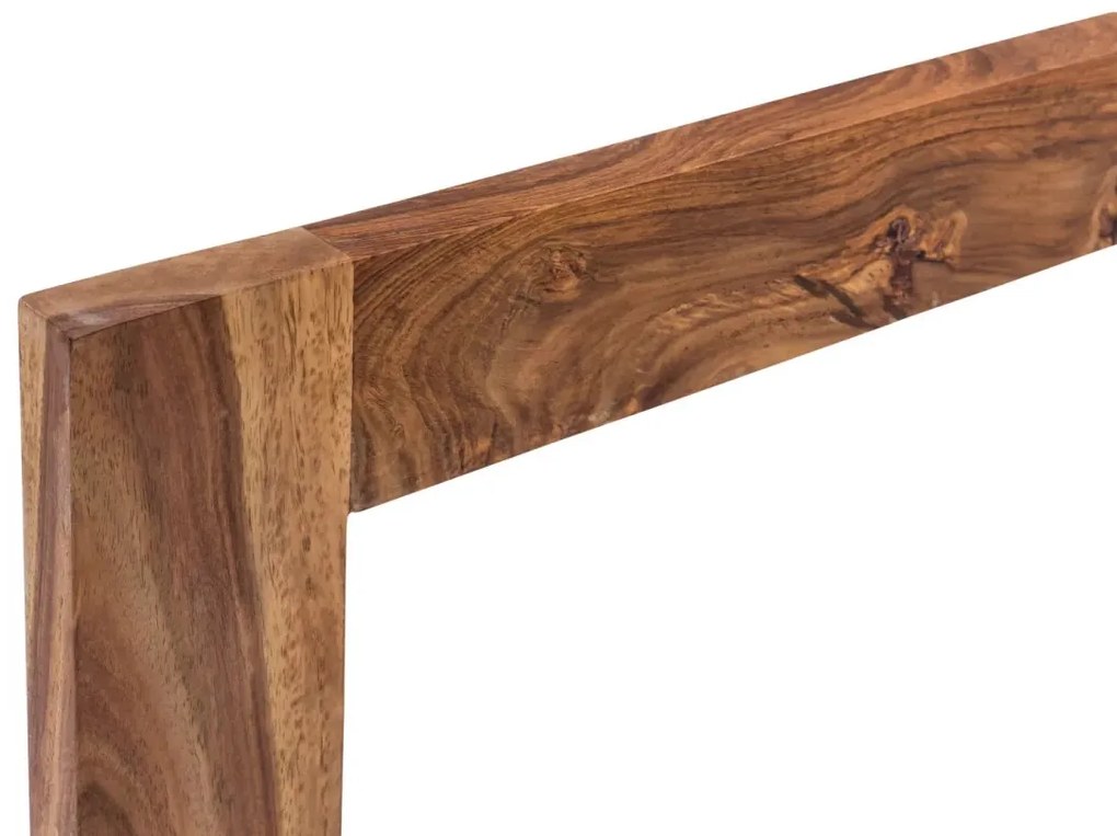 furniture-nabytek.cz - Masivní koupelnové zrcadlo Lagos z palisandru, lakované, hnědé – 130×60 cm