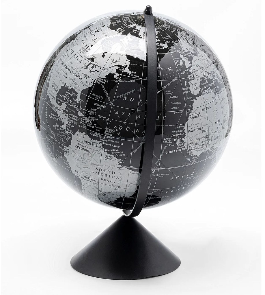Globe dekorácia čierna 40 cm