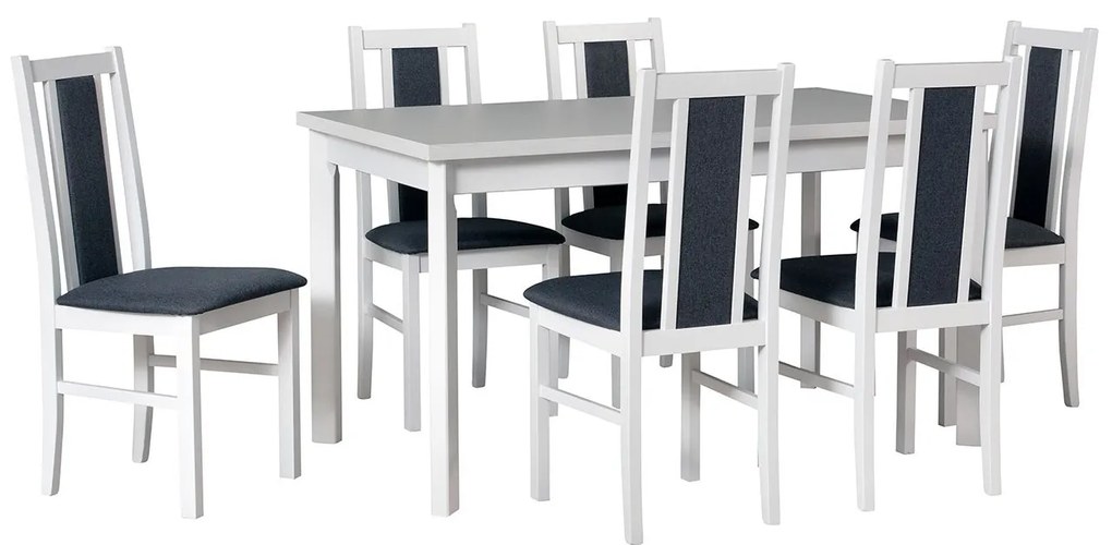 Rozkladací stôl so 6 stoličkami AL32, Morenie: sonoma - L, Poťahové látky: 11 - Inari 96 Mirjan24 5902928073362