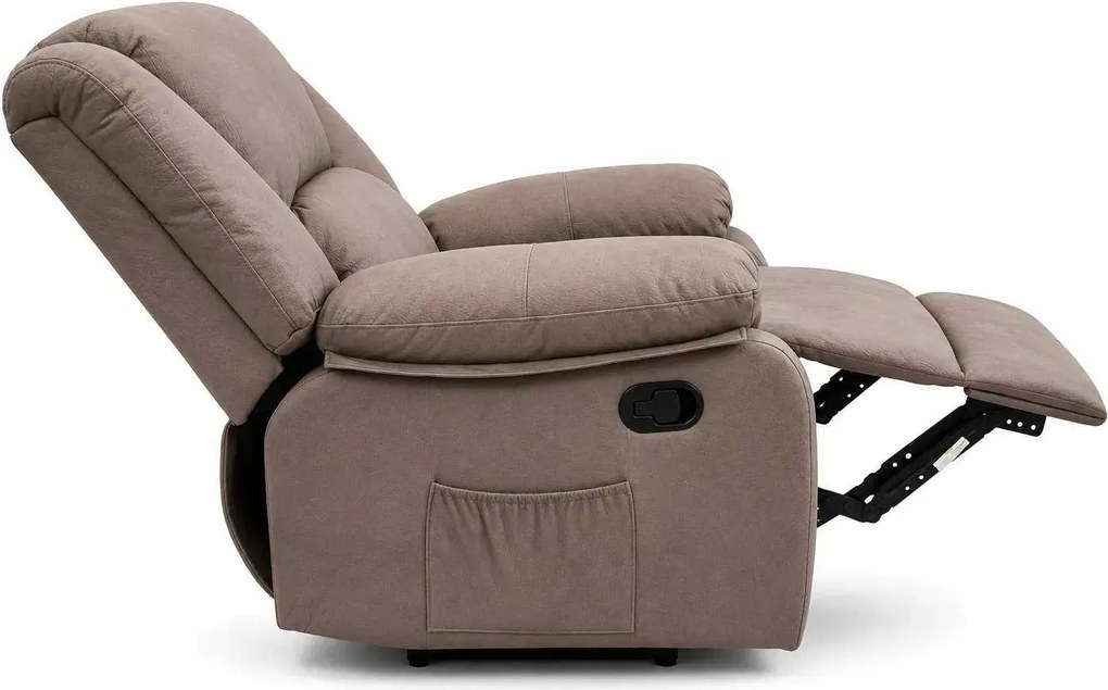 LuxuryForm DESIGN Televízne kreslo VELORA s polohovaním - Taupe
