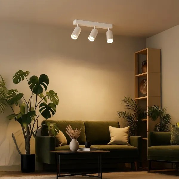 Bodové svietidlo PIPE 3xGU10/10W/230V biele